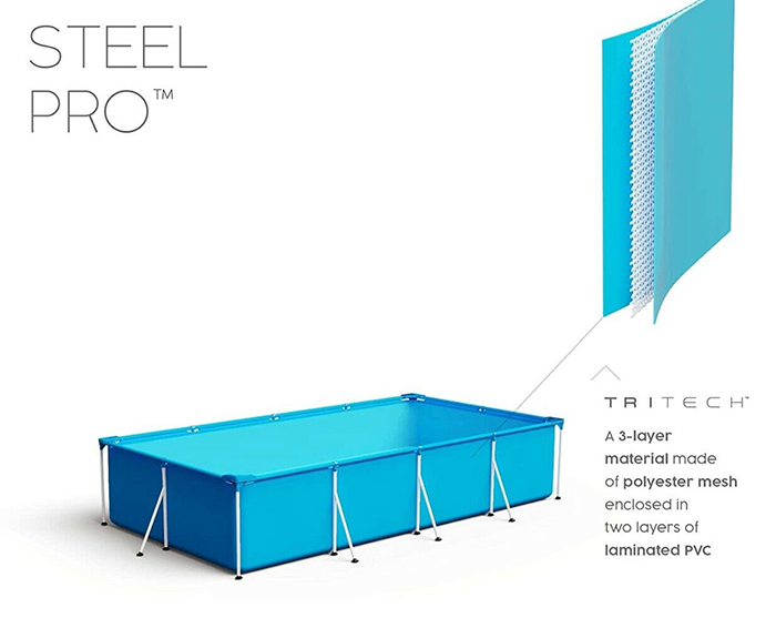 Bestway 9ft 10” Rectangular Above Ground Steel Pro Swimming Pool Set