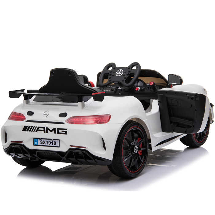Kids Electric Ride On Mercedes GT4 AMG White - Image 4