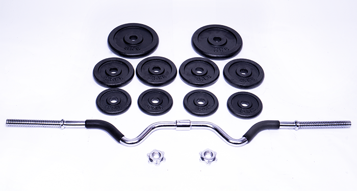 Ironman 30kg Standard Two-Piece Curl Bar Set