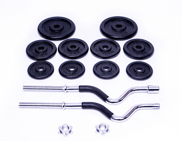 Ironman 30kg Standard Two-Piece Curl Bar Set