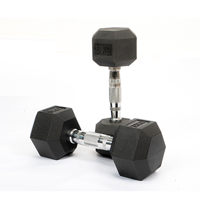 Ironman Rubber Coated Hex 10kg Dumbbell Pair