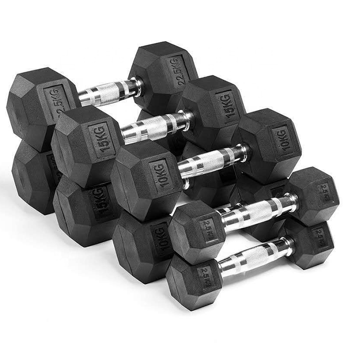 Ironman Rubber Coated Hex 20kg Dumbbell