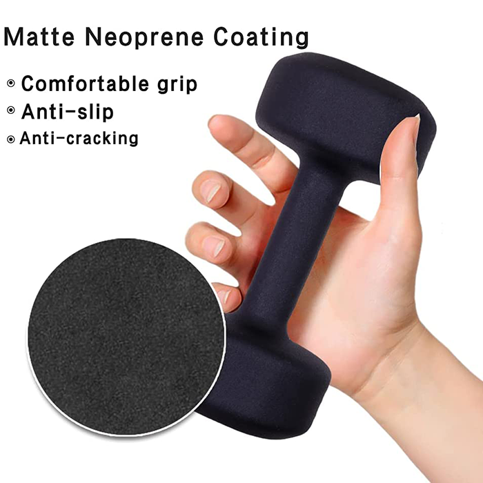 PROIRON Neoprene Coated 10kg Dumbbells