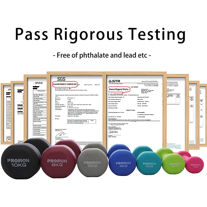 PROIRON Neoprene Coated 8kg Dumbbells