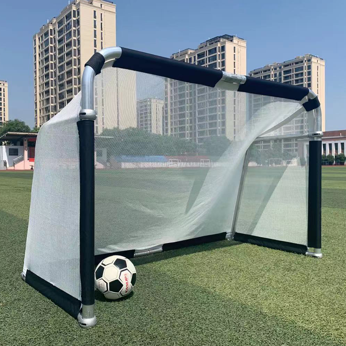 Hillman 6ft x 4ft Aluminium Folding Football Goals - 2 Pack