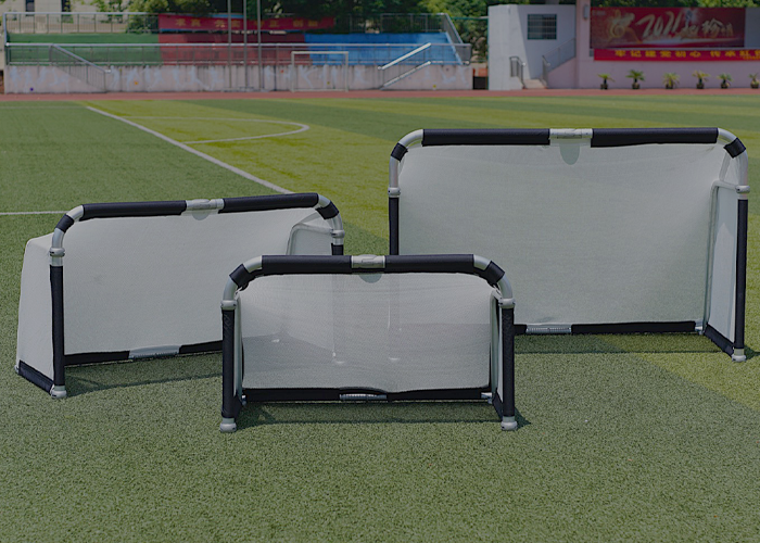 Hillman 6ft x 4ft Aluminium Folding Football Goals - 2 Pack