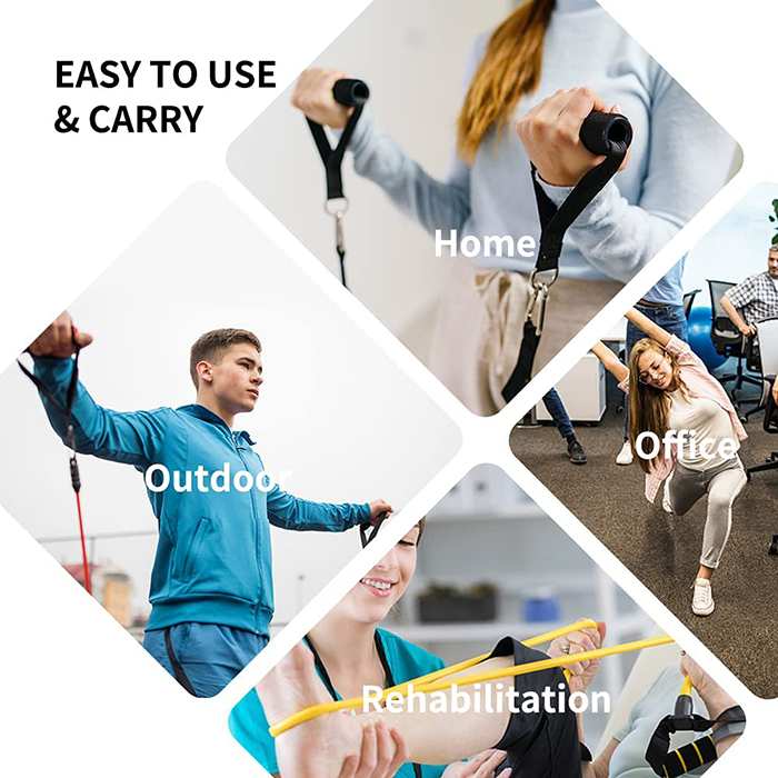 PROIRON Resistance Band Set with Handles Ankle Straps and Door Anchor - Image 4