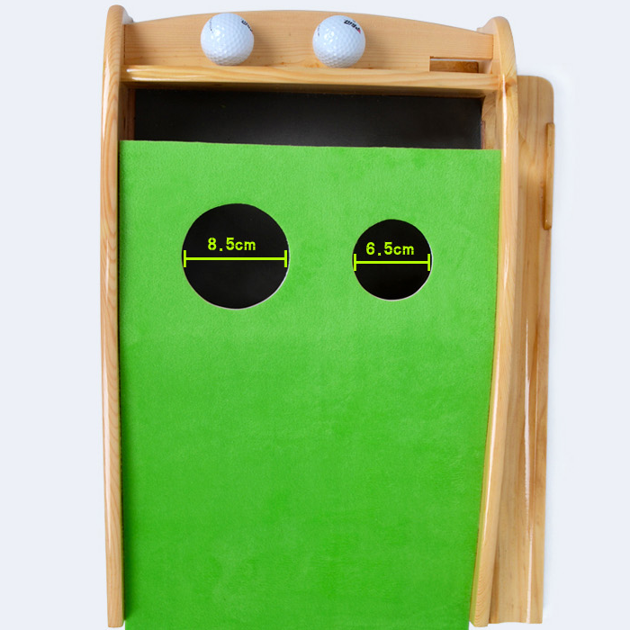 Hillman PGM Natural Wood 3m Golf Putting Trainer with Auto Ball Return