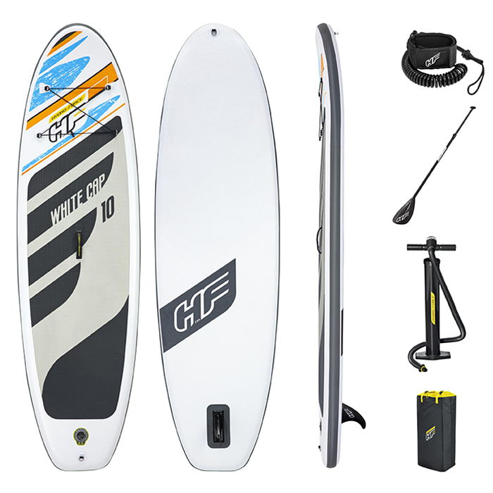 Bestway 10ft" Hydro-Force White Cap Inflatable Paddle Board SUP Set