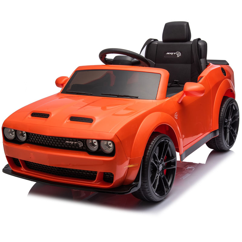 Kids Electric Ride On 12V Dodge Challenger Orange