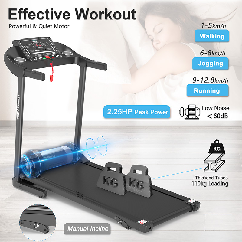 BodyTrain S105 Motorised Folding Bluetooth Treadmill