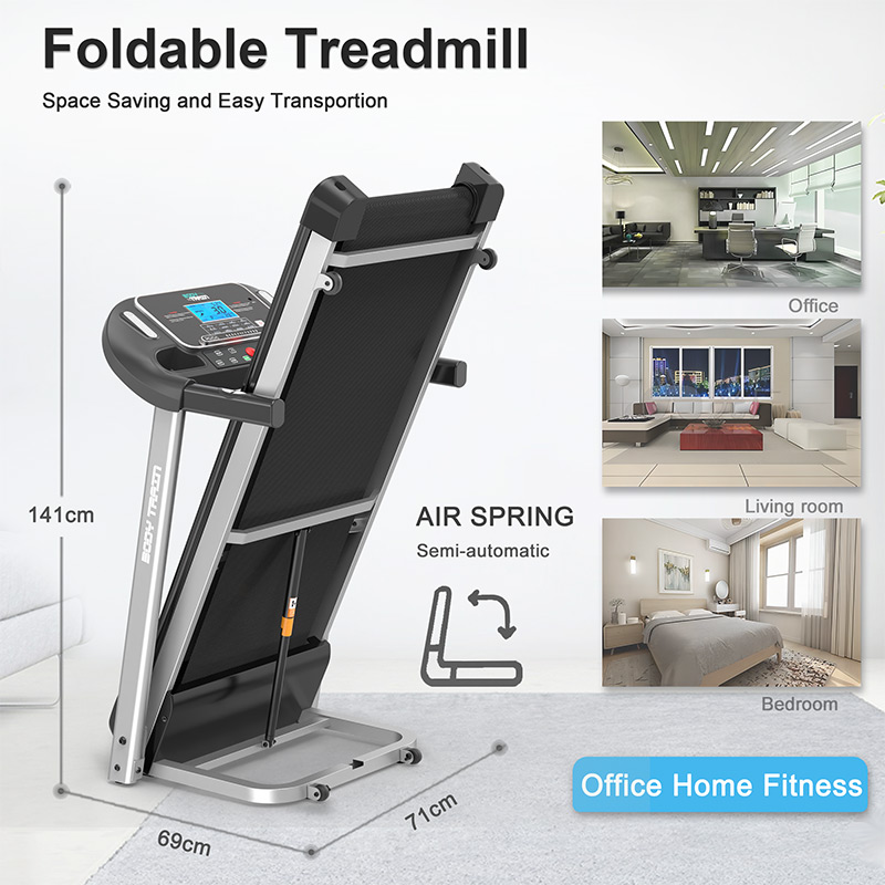 BodyTrain S8 Motorised Folding Bluetooth Treadmill