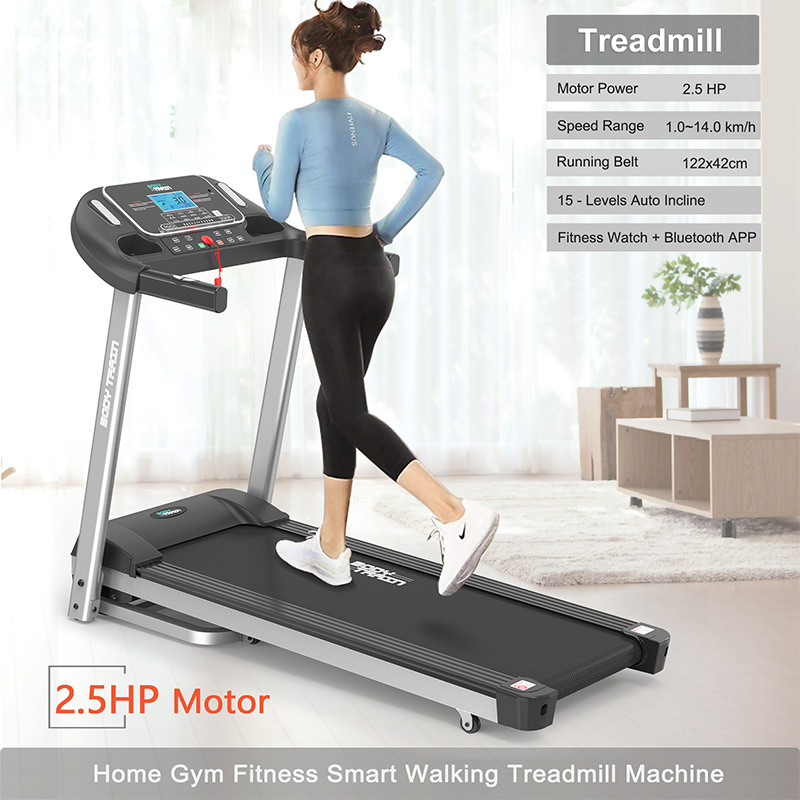 BodyTrain S8 Motorised Folding Bluetooth Treadmill