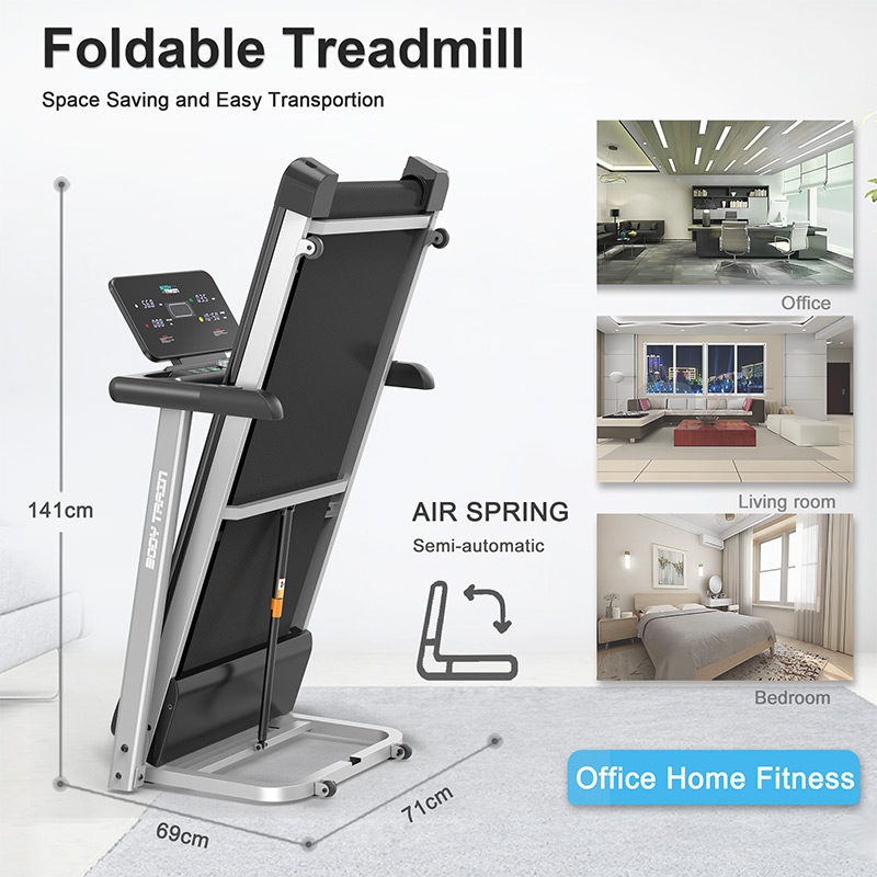 BodyTrain S9C Motorised Folding Bluetooth Treadmill