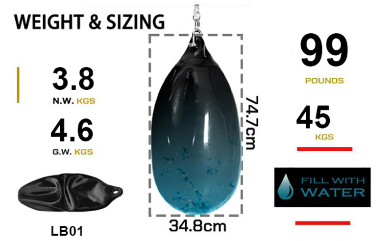 Ironman Ultimate Aqua Punching Bag Black