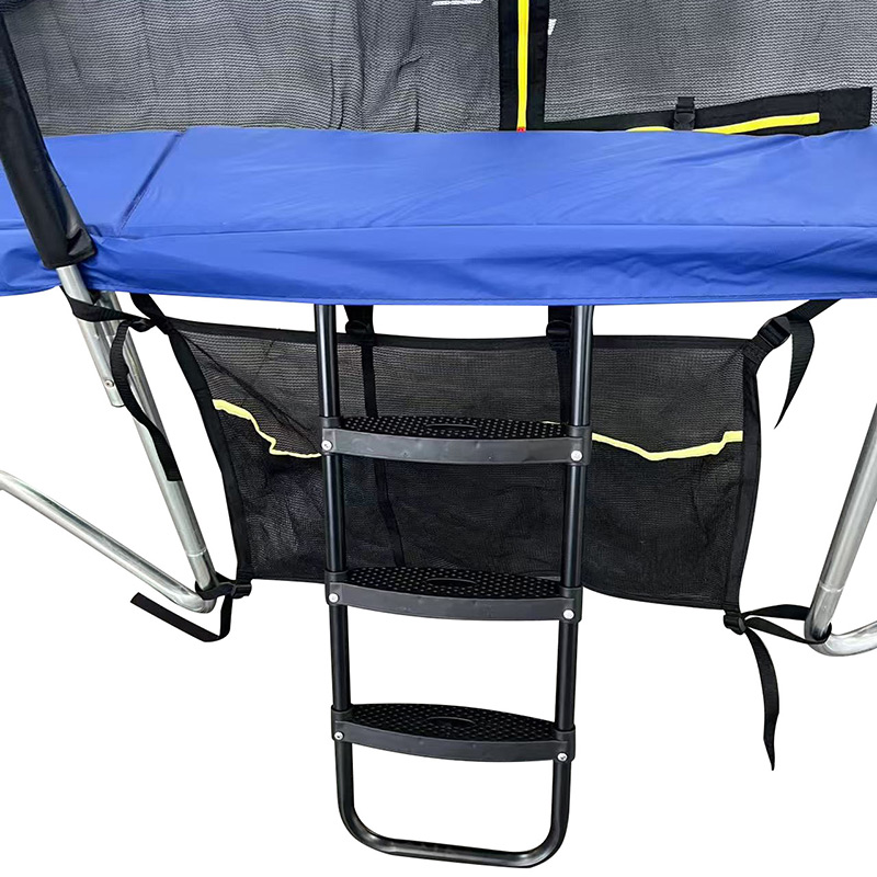 Big Air Extreme 8x12ft Rectangular Trampoline with Safety Enclosure Blue – Free Ladder & Shoe Tidy - Image 3