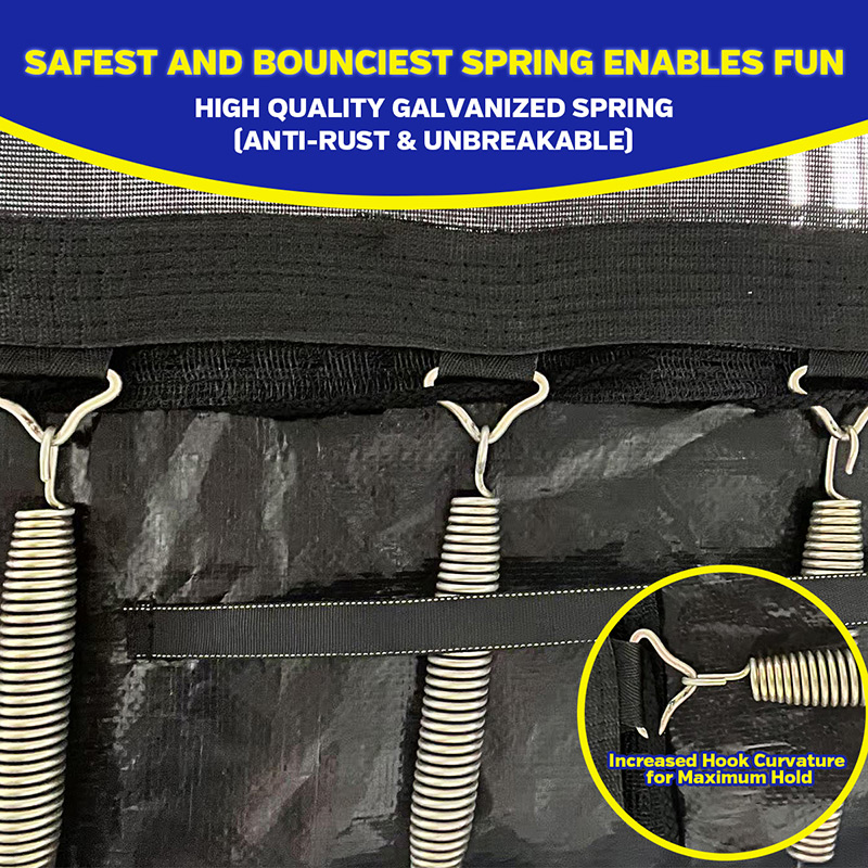 Big Air Extreme 8x12ft Rectangular Trampoline with Safety Enclosure Blue – Free Ladder & Shoe Tidy - Image 7