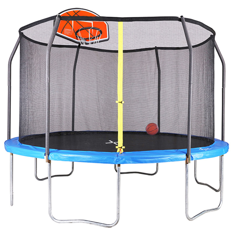 12ft Trampoline with Enclosure and Basketball Hoop