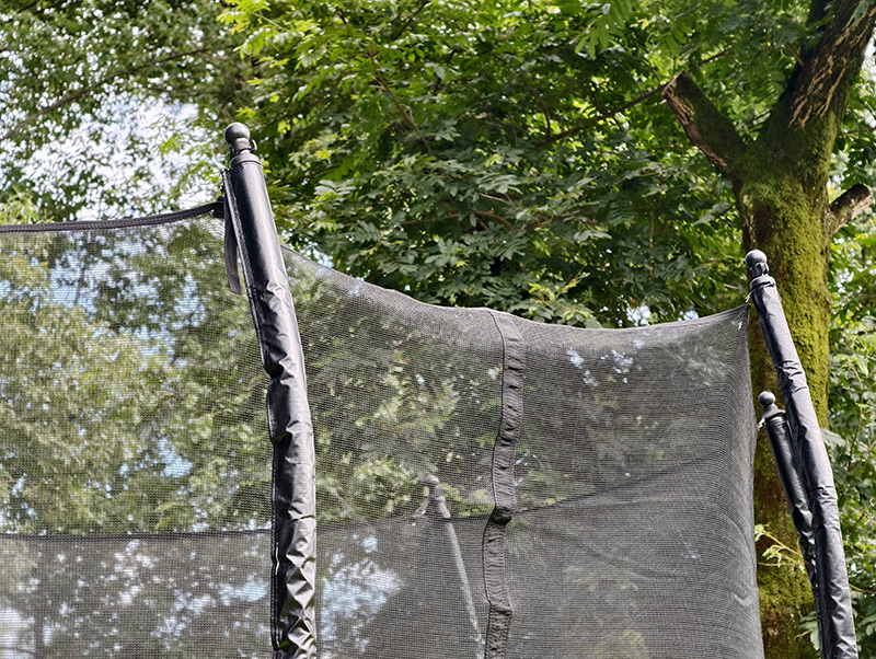 7x 9ft Rectangular Trampoline with Safety Enclosure Blue FREE Ladder & Basketball Game