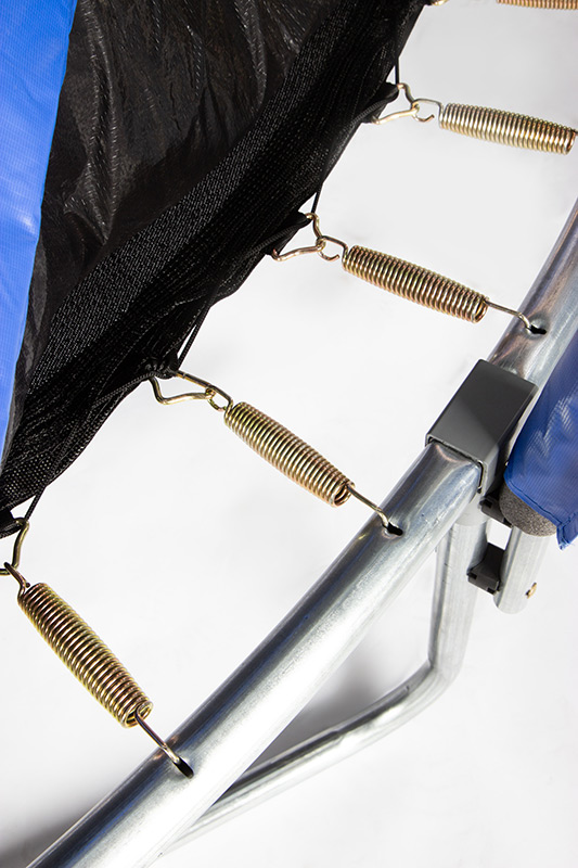 Amigo 10ft Trampoline with Enclosure and Basketball Free Shoe Tidy & Ladder – Blue