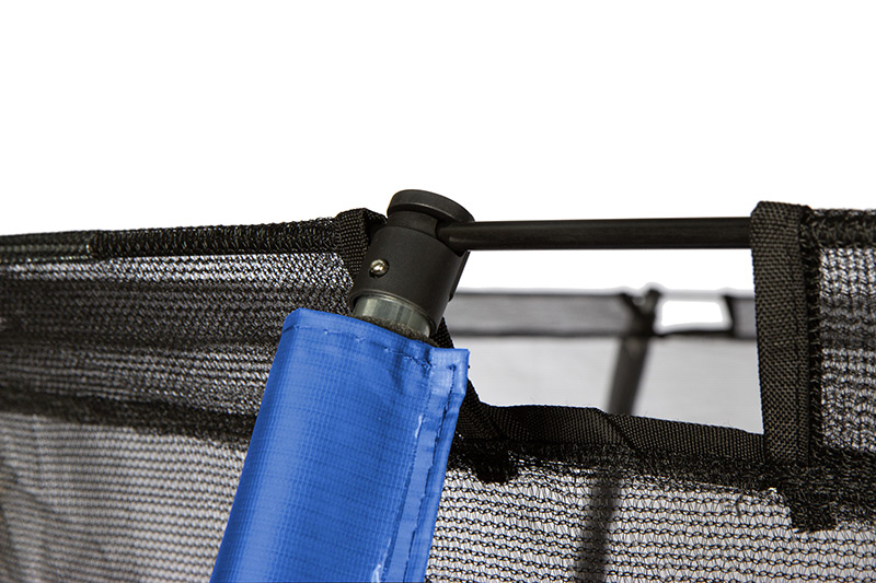 Amigo 10ft Trampoline with Enclosure and Basketball Free Shoe Tidy & Ladder – Blue