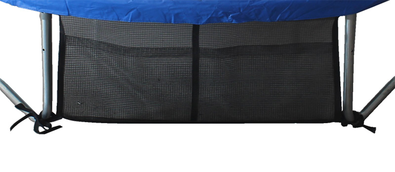 Amigo 8ft Trampoline with Enclosure and Basketball Free Shoe Tidy & Ladder – Blue