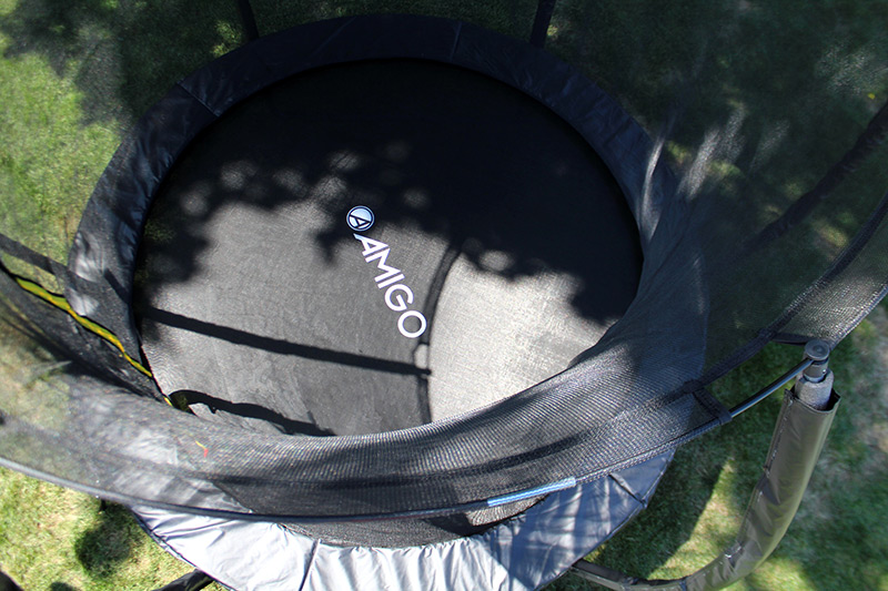 Amigo 8ft Trampoline with Enclosure Free Shoe Tidy & Ladder – Blue