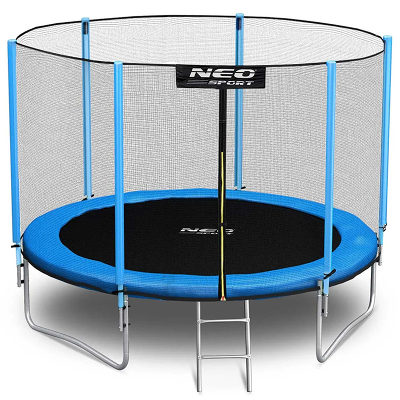 Neo 6ft Trampoline with Enclosure Free Shoe Tidy & Ladder – Blue