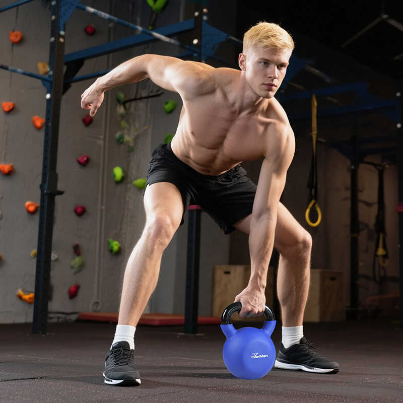 Ironman 8kg Cast Iron Coated Kettlebell